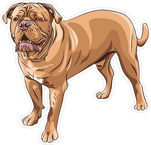 Köpek Fransız Mastiff 5x5. 2 inç Adamın En İyi Arkadaşı Yavru Hayvan Amerika Birleşik Devletleri Murica Renkli Etiket Devlet Çıkartması