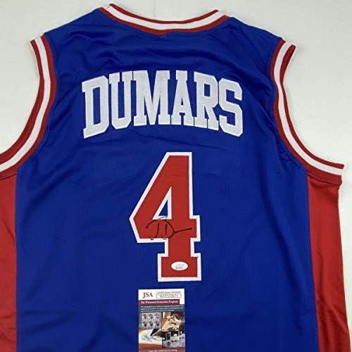 İmzalı / İmzalı Joe Dumars Detroit Mavi Basketbol Forması JSA COA