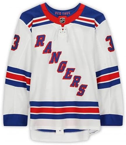 Phillip Di Giuseppe New York Rangers Oyunu-24 Şubat-3 Nisan 2021 Tarihleri Arasında Oynanan Maçlarda Giyilen 33 numaralı Beyaz Set