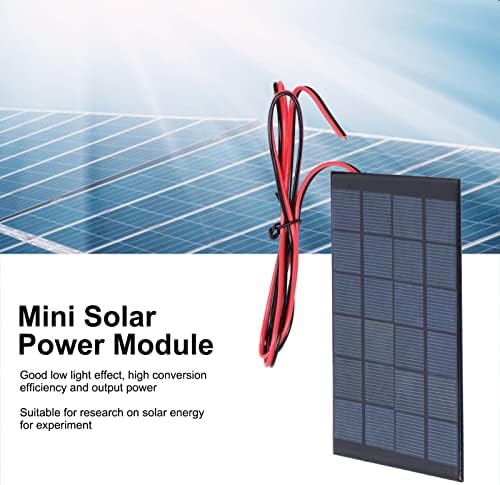 Mini Güneş Paneli, 100cm Kablolu Epoksi Panel Elektronik Aksesuarlar, 2 Adet DC 6V 2W Hafif Oyuncaklar için Mini Güneş Pili Paneli