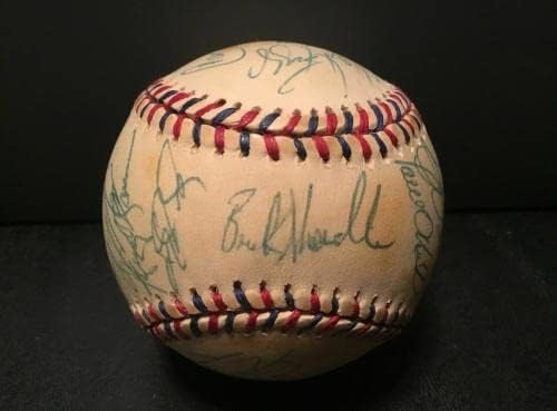 1995 AL All-Star Takımı beyzbol Kirby Puckett Cal Ripken'i imzaladı Frank Thomas JSA-İmzalı Beyzbol Topları