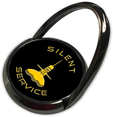 3dRose Alexis Design-Deniz Deniz-Nükleer Denizaltı Silueti Sessiz Hizmet Metni. Siyah üzerine Sarı - Telefon Zil Sesi (phr_324602_1)