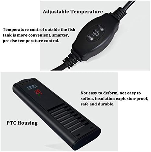 PTC akvaryum ısıtıcı balık tankı ısıtıcı,LED Sıcaklık Göstergesi ve Harici Sıcaklık Kontrol Cihazı ile,Enerji Tasarruflu Dalgıç su