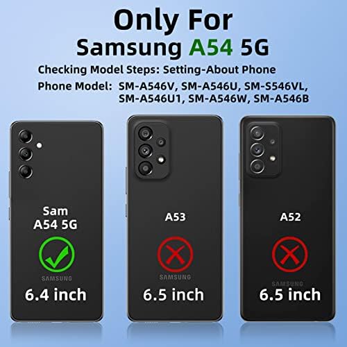 Samsung Galaxy A54 5g Kılıf için FNTCASE: Darbeye Dayanıklı Koruyucu Silikon Telefon Kılıfları-Ekran Koruyuculu İnce Tam Korumalı Cep