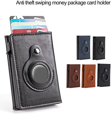 Kartlıklı cüzdan, Takip Cihazı Kartlıklı Cüzdan Seyahat için Anti Kayıp (Karbon Siyahı)