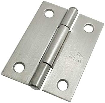 X-DREE Gümüş Ton Paslanmaz Çelik Katlanabilir Döner Dolap kapı menteşesi 2 Uzunluk (Bisagra de puerta de gabinete giratoria plegable