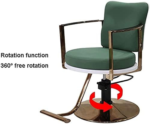 Salon Sandalyesi İş veya Ev için Hidrolik Sandalye, Berber Koltuğu Rahat Salon Sandalyesi Kaldırma ve Döndürme Güzellik Koltuğu, Paslanmaz