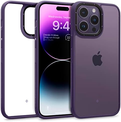 iPhone 14 Pro Kılıf 5G ile Uyumlu Caseology Skyfall Şeffaf Kılıf (2022) - Mor