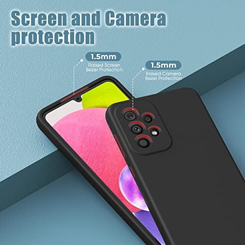 samsung Galaxy A53 5G için Kılıf: Temperli ekran koruyucu ve sıvı silikon ile - Ultra Askeri Tampon Tam vücut dayanıklı koruma cep