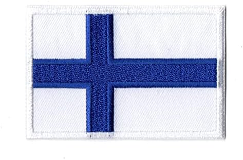 Ilk Şey Finlandiya Bayrağı Yama Küçük Demir On İşlemeli Şapka Gömlek Ceket Giyim Sırt Çantaları Kot Kap Boyutu Yaklaşık 2x3 İnç A91