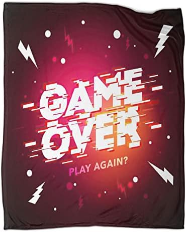 Gençler Gamepad Battaniye, oyun video oyunu Aksaklık Modu Gamepad Oyun Üzerinde Sıcak Battaniye, pazen Polar Battaniye 60x80 inç (150x200cm)