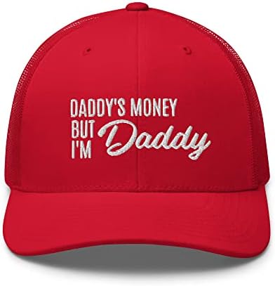 RİVEMUG babanın Parası ama ben Baba İşlemeli Premium şoför şapkası Orta Taç Kavisli Fatura Snapback beyzbol şapkası