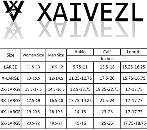 XAIVEZL varis çorabı Kadınlar için Sirkülasyon Artı Boyutu varis çorabı Geniş Buzağı Diz Yüksek Destek XXL 3XL 4XL