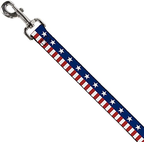 Toka-Aşağı Köpek Tasma Americana Yıldız Stripes2 Mavi Beyaz Kırmızı Beyaz 6 Metre Uzunluğunda 1.5 İnç Genişliğinde