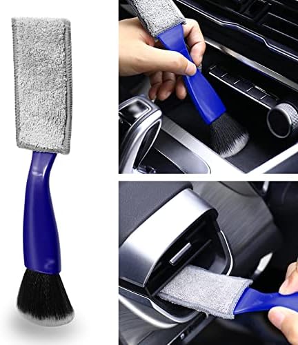 Araba Temizliği için Çift Kafa Fırçası, İç detaylandırma için Araba Fırçaları, Araba iç temizleme Fırçası, Araba klima Fan Yapraklarını