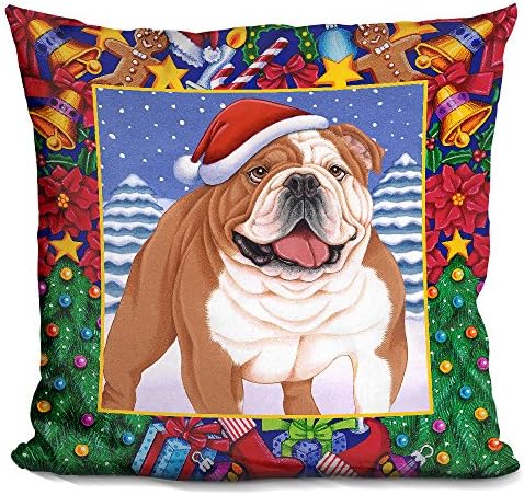 LiLiPi Noel Bulldog Dekoratif Accent Atmak Yastık