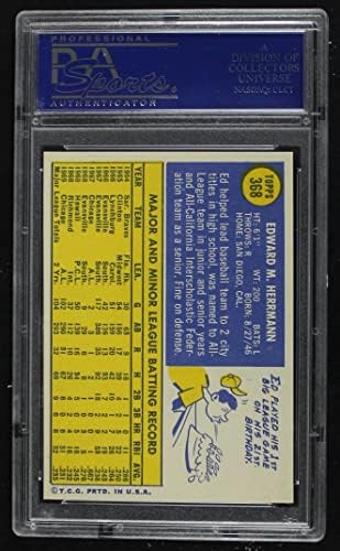1970 Topps 368 Ed Herrmann Chicago Beyaz Sox (Beyzbol Kartı) PSA PSA 8.00 Beyaz Sox