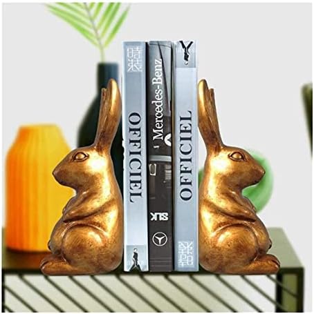 WOQO Ev Dekorasyon Yaratıcı Sevimli Tavşan Şekli Reçine Bookend Dergisi Raf Oturma Odası TV Kabine Yatak Odası Otel Cafe Kitabevi Masaüstü