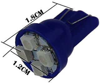 ZHANSHENZHEN mavi oto T10 W5W iç (harita/kubbe) ışık 4 yayıcılar 3528 SMD LED DC 12 V 464 555 558 A020-B (4'lü paket)