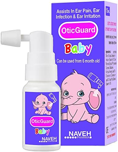 1 Adet Naveh Pharma CleanEars Kulak Kirini Temizleme Spreyi 0,5 Fl Oz + 1 Adet NAVEH PHARMA Otic Guard Bebek Kulak Enfeksiyonu Spreyi