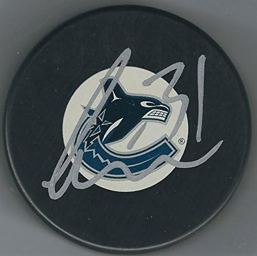 İmzalı ANDERS NİLSSON Vancouver Canucks Hokey Diski-İmzalı NHL Diskleri