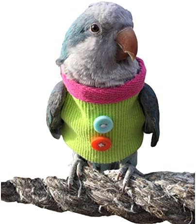 KUNBIUH Kuş Giysileri-Kuşlar Uçuş Takım Elbise El Yapımı Pamuk Nefes Kazak Gömlek ile Düğme Papağan Uçuş Takım Elbise Afrika Gri Papağan