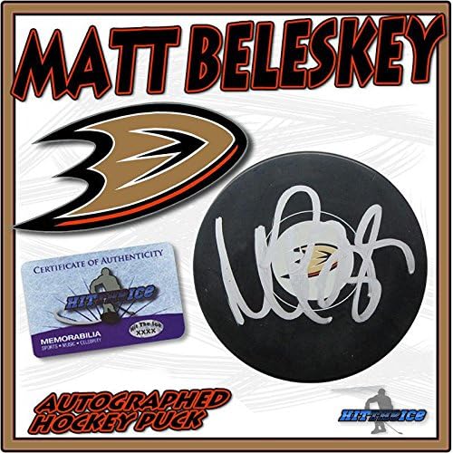 MATT BELESKEY, ANAHEİM DUCKS Diskini COA ile İmzaladı YENİ İmzalı NHL Diskleri