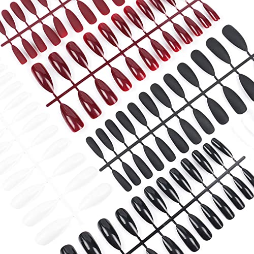 Layhou 24 Adet Sivri Tırnak İpuçları Yanlış Çivi Tırnak Uzatma Manikür Salon DIY Kullanım için
