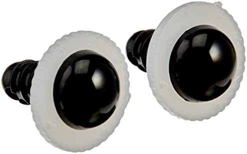 Plastik Rondelalı Darice 8 Parçalı 9mm Düz Siyah Gözler