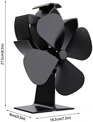 YYYSHOPP 4 Bıçaklı ısı sobası Fanı odun sobası Şömine Fan Ev ahşap brülör / Yanan / Log brülör soba Dolaşır Sıcak Hava (Boyut : A)