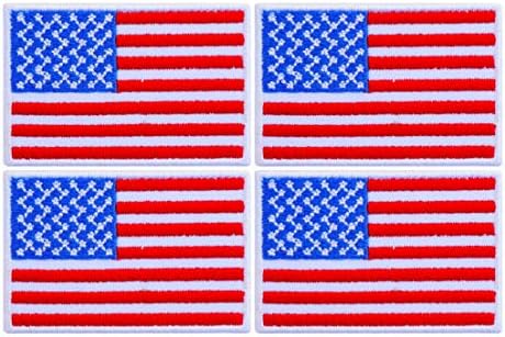Paketi 4 Küçük Abd ABD Bayrağı Amerika Birleşik Devletleri Bayrağı Amerikan Bayrağı İşlemeli Demir on Patch Amerika Birleşik Devletleri