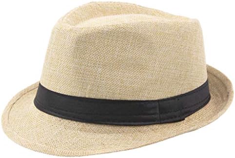 Açık Klasik Plaj güneş şapkası Kıvırcık Ağız Hasır Şapka Yetişkin Kadın Düz Üst fötr şapkalar Caz Şapka erkek Nefes silindir şapka