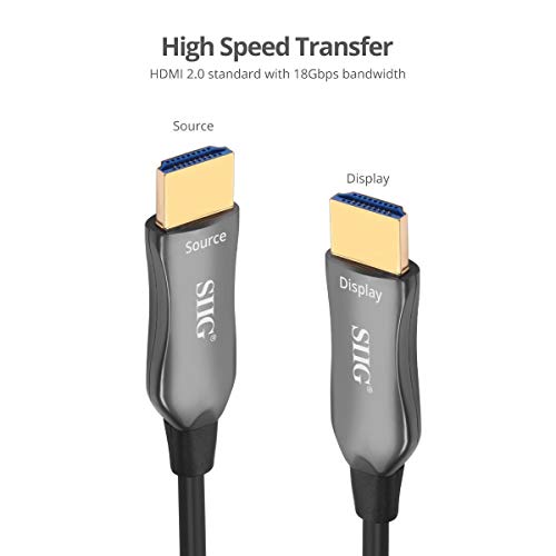 SIIG Fiber Optik HDMI 2.0 4K Kablo-HDCP 2.2, 18 Gbps, 4: 4:4, 200ft (CB-H21311-S1)