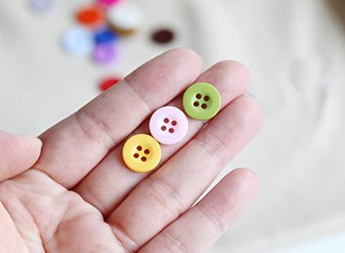 GANSSİA 555 adet 1/2 İnç (12.5 mm) küçük Boy Yuvarlak 4 Delik Düğmeleri Dikiş Bluz veya DIY El Sanatları Projeleri Scrapbooking için