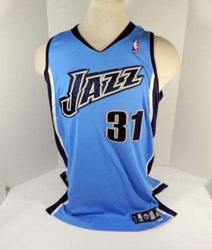 2006-07 Utah Jazz Jarron Collins 31 Oyunu Yayınlandı Açık Mavi Forma 50 DP37407-NBA Oyunu Kullanıldı