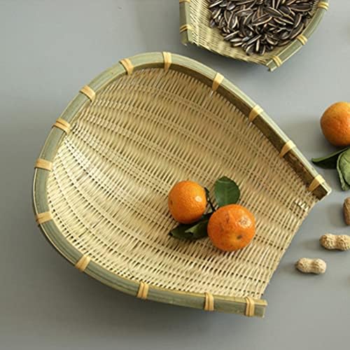 Cabilock Ev Dekorasyonu Ekmek Sepeti Meyve Sepeti Rattan Dokuma Servis Tepsisi Sebze Meyve Yıkama Sepeti Çin Geleneksel Tabağı Rustik
