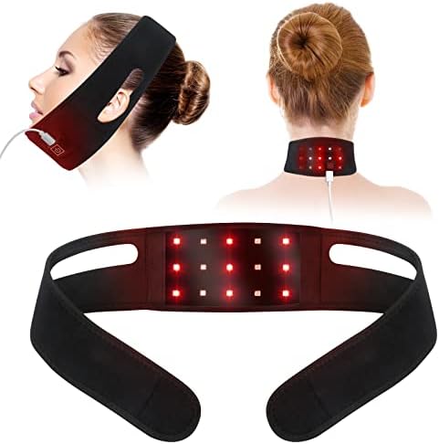 Boyun için AKARY kızılötesi ve kırmızı ışık terapisi kemeri, 660nm LED kırmızı ışık ve 850nm yakın kızılötesi ışık Esnek giyilebilir