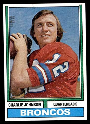 1974 Topps 116 BİR PB Charlie Johnson Denver Broncos (Futbol Kartı) (Dikey Poz / 1973 İstatistikleri ve Arkadaki Telif Hakkından