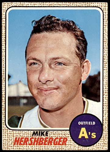 1968 Topps 18 Bir Mike Hershberger Oakland Atletizm (Beyzbol Kartı) (Arkası Altın Rengindedir) VG / ESKİ Atletizm
