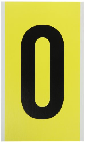 Brady 3470-O, 34 Seri Numarası ve Harf Kartı, 9 Yükseklik x 5 Genişlik, Sarı üzerine Siyah, Gösterge O (Sipariş başına 1)