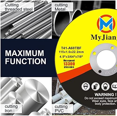 12 Paket MyJiang Paslanmaz Çelik Kesme Tekerlekleri, 4-1 / 2 İnç İnce Metal Kesme Diskleri, Güç Açılı Taşlama Kesme Tekerlekleri, Kesme