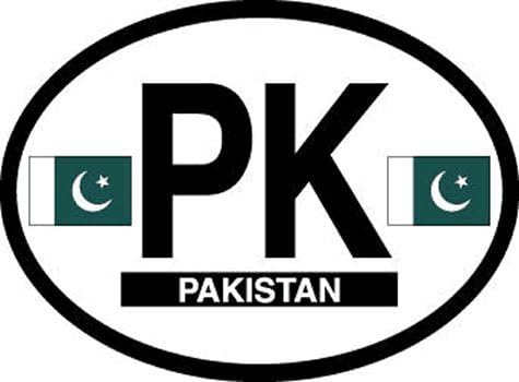 Otomobil, Kamyon veya Tekne için Pakistan Oval Çıkartmasını işaretleyin