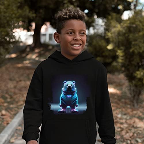 Cool Bear Kids ' Sünger Polar Kapüşonlu Sweatshirt-Kutup Ayısı Çocuk Kapüşonlu Sweatshirt-Çocuklar için Cyborg Kapüşonlu Sweatshirt