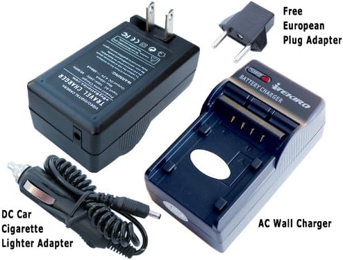 ıTEKIRO AC Duvar DC Araç pil şarj cihazı Kiti Panasonic DMC-FX01-A + ıTEKIRO 10-in-1 USB şarj kablosu