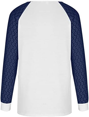 Aşk grafikli tişört Kadınlar için Sevgililer Günü Şık Moda Dantel Ekleme Uzun Kollu üst bluz Tees