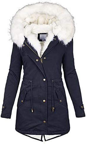 Şişme ceket mont Kadın Artı Boyutu Kış Ceket Yaka Yaka Uzun Kollu Ceket Vintage Kalınlaşmak Ceket Ceket Artı Ceketler Mont
