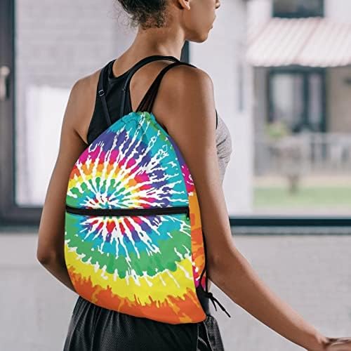 Freewander Renkli Kravat Boya ipli sırt çantası Kadınlar için Moda Tasarım Dize Sackpack Dayanıklı Spor Spor Açık Alışveriş Çantaları,