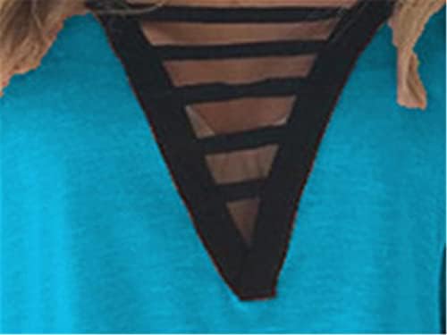 Andongnywell Bayan T Shirt Kısa Kollu V Boyun Gevşek Tees Temel Tunik Üstleri Yaz Renkli Büyük Boy Üstleri