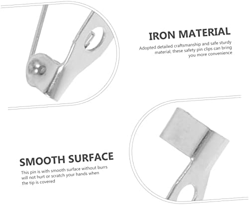 FAVOMOTO 100 adet Üç Delik Broş Metal Servis Tepsisi El Dekor Takı Bulma Yapma Toka Pin Geri Metal Emniyet Broş Toka Emniyet Pimi Giysi