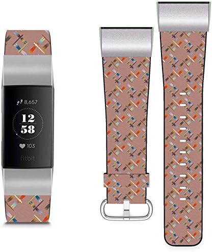 Fitbit Şarj 4, Şarj 3, Şarj 3 SE ile uyumlu - Erkekler ve Kadınlar için Yedek Deri Bileklik saat kayışı Kayış Bilezik - Dekoratif Renkli